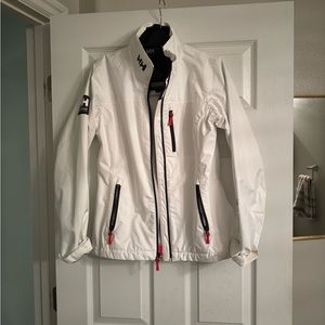 Helly Hansen white, light weight rain jacket